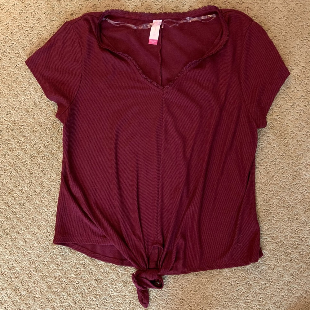 Red casual top
